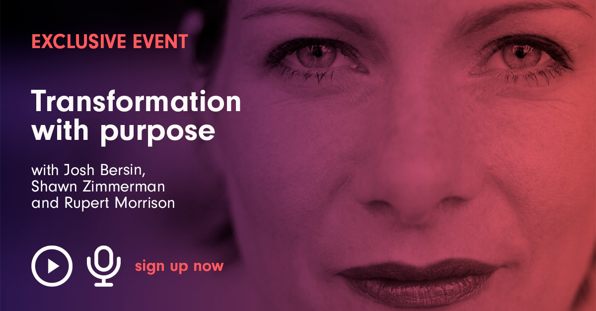 Transformation with purpose available now on video or podcast