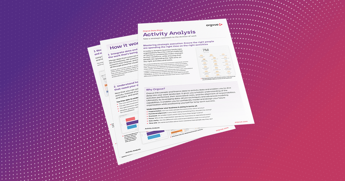 Activity analysis data sheet