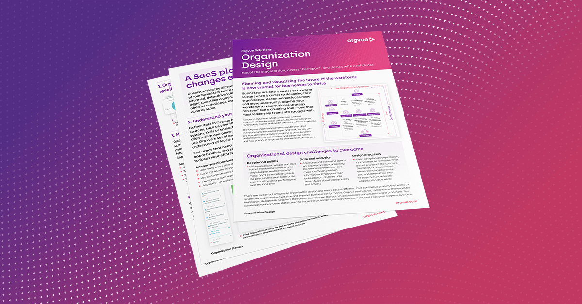 Organization design solution brief