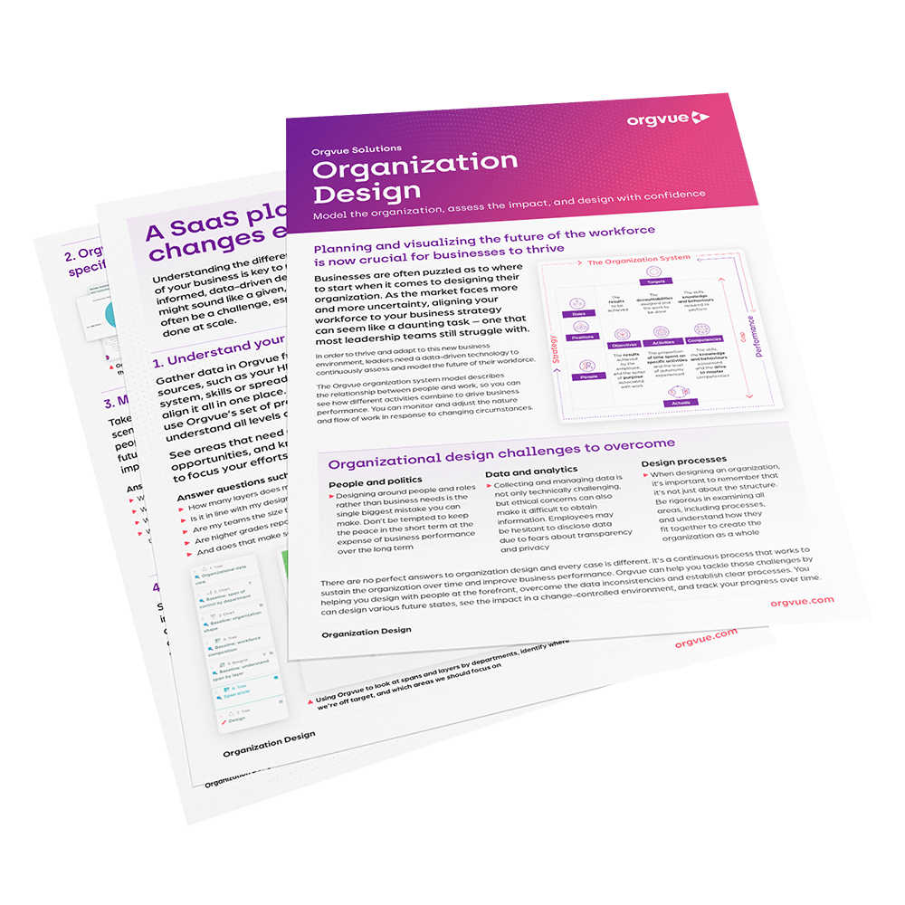 Organization design solution brief