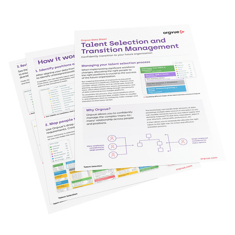 Talent selection and transition management data sheet