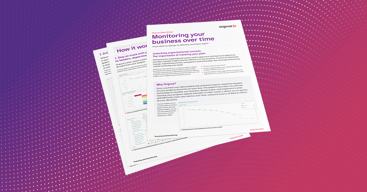 Monitoring your business over time data sheet