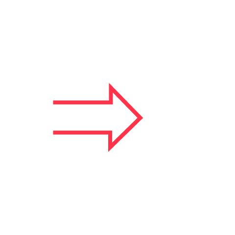 White icon representing a forward arrow, next step, or fast-forward action.