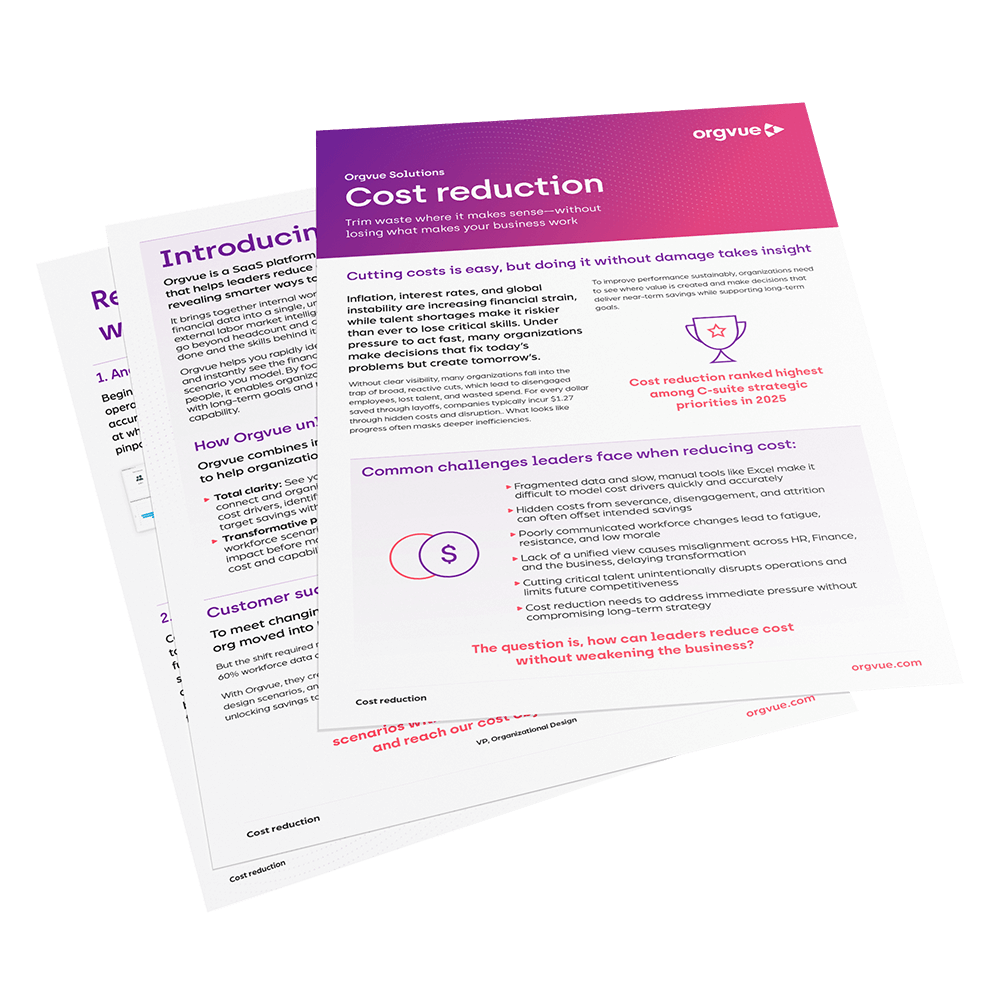 A preview image of the Cost reduction solution brief