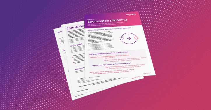 A preview image of the Succession planning solution brief