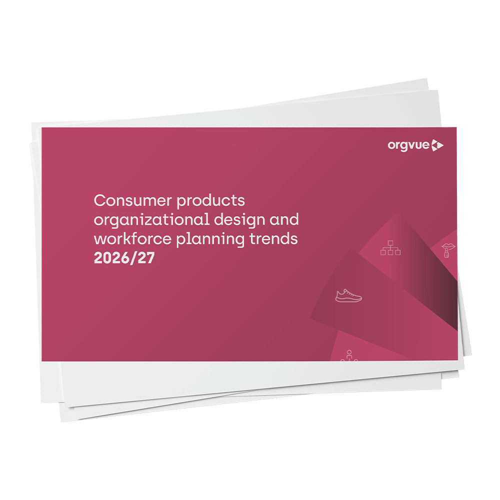 A preview image of the report entitled 'Consumer products organizational design and workforce planning trends 2026/27'