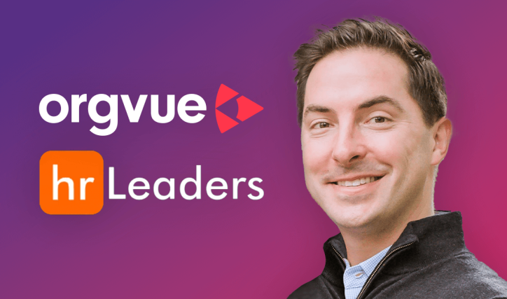 A photo of Mike Bobek alongside the logos for Orgvue and HR Leaders