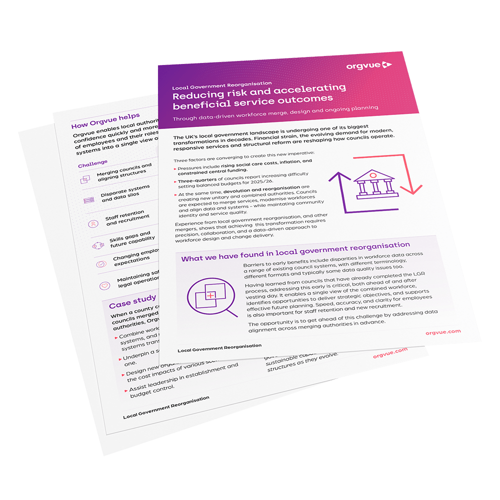 A preview image of the downloadable guide 'Local Government Reorganisation: Reducing risk and accelerating beneficial service outcomes'