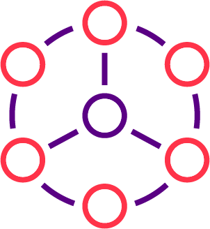 Connected nodes icon